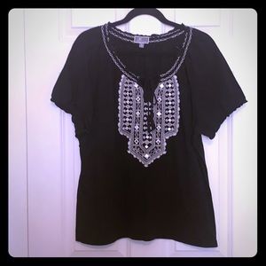 JM Collection Embroidered Top